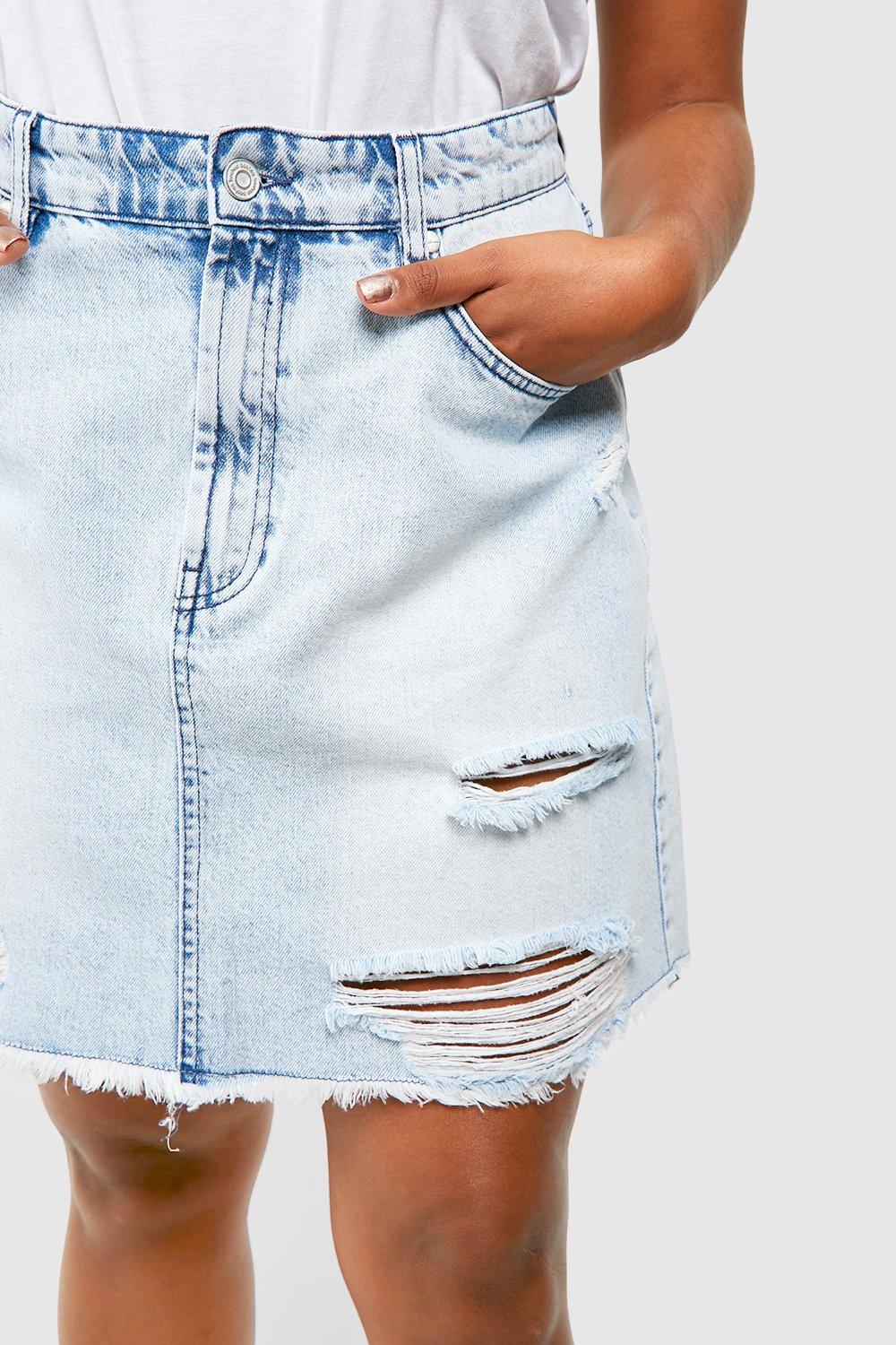 Boohoo ripped skirt sale